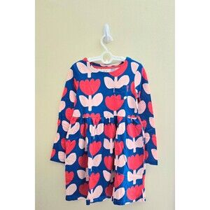 NWOT Mini Boden Fun Jersey Dress-Kingfisher Blue Bold Floral, Sz 7/8, 8/9, 11/12